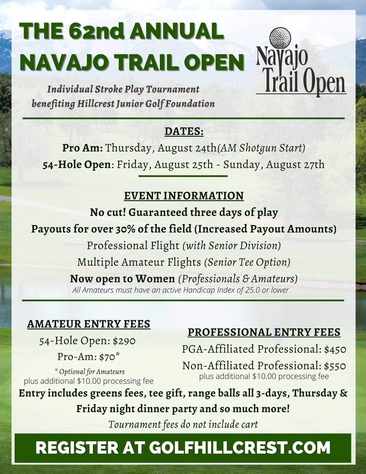 Navajo Trail Open flyer