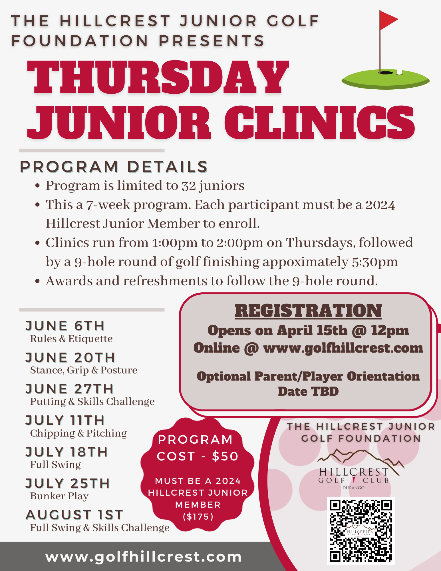 2024 Thursday Junior Clinics